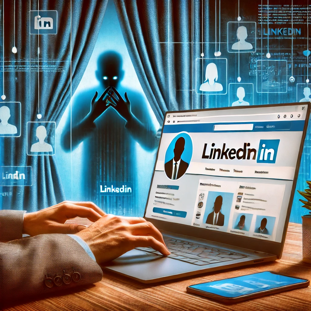 It captures the essence of "Do Employers Really Stalk You on LinkedIn? The Truth Revealed!" It highlights the tension and curiosity about privacy while using LinkedIn.